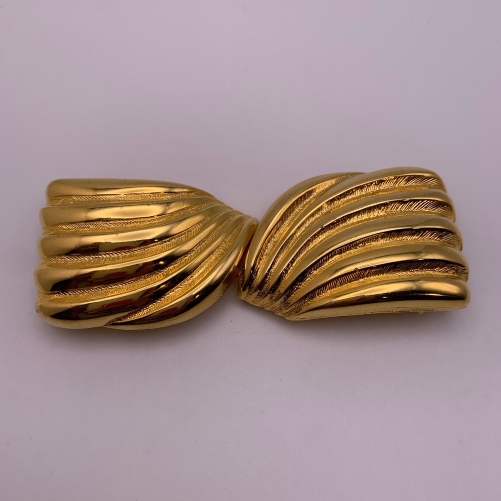 Vintage Gold Tone Twisted Belt Buckle
